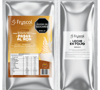 Mezcla para Helado de Yogurt sabor Pasas al Ron