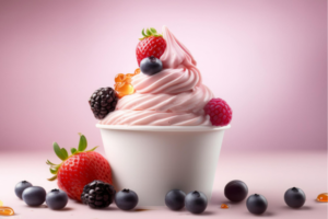 Helado de yogurt de frutos de rojos Fryscol